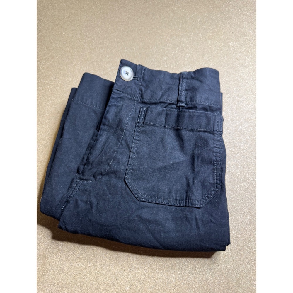 Maeve by Anthropologie The Colette Black Wide Leg Cropped Pants Size 25 HighRise